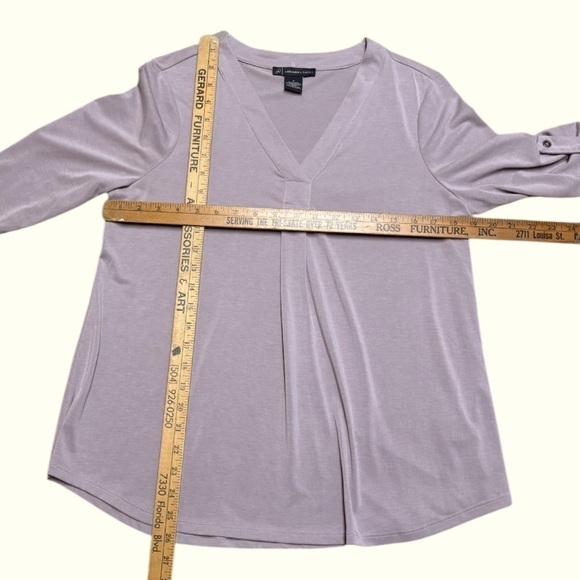 🌺NEW‼️ADRIANNA PAPELL SOFT QUARTER/LONG SLEEVED TUNIC BLOUSE TOP SZ.S NWOT - Picture 7 of 8